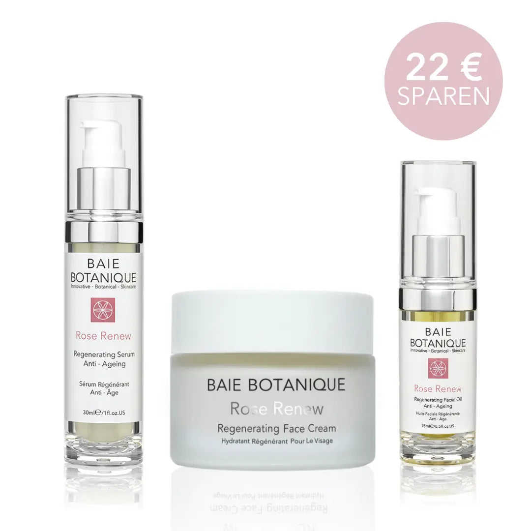 Essentielles Feuchtigkeitspaket Bundle Baie Botanique EU | Organic and Vegan Skincare 30ml Serum + 15ml Gesichtsöl + 50ml Gesichtscreme