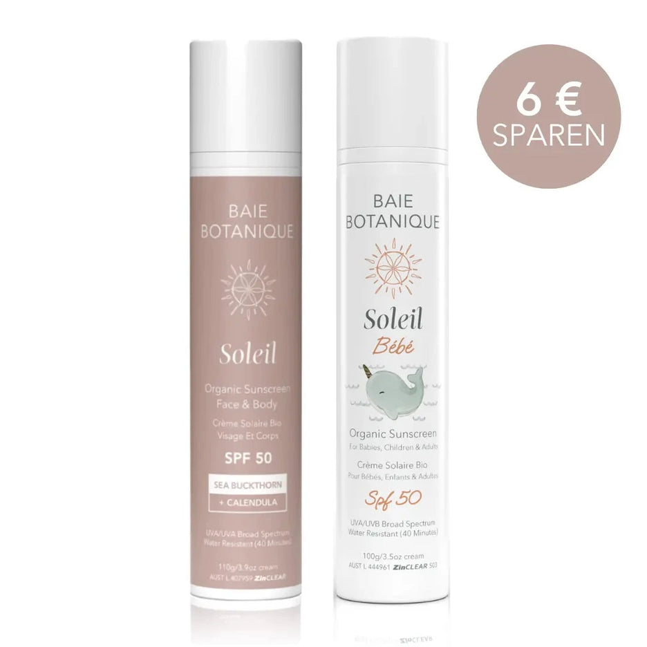 Familien-Sonnenpflegepaket Sunscreen Baie Botanique EU | Organic and Vegan Skincare 