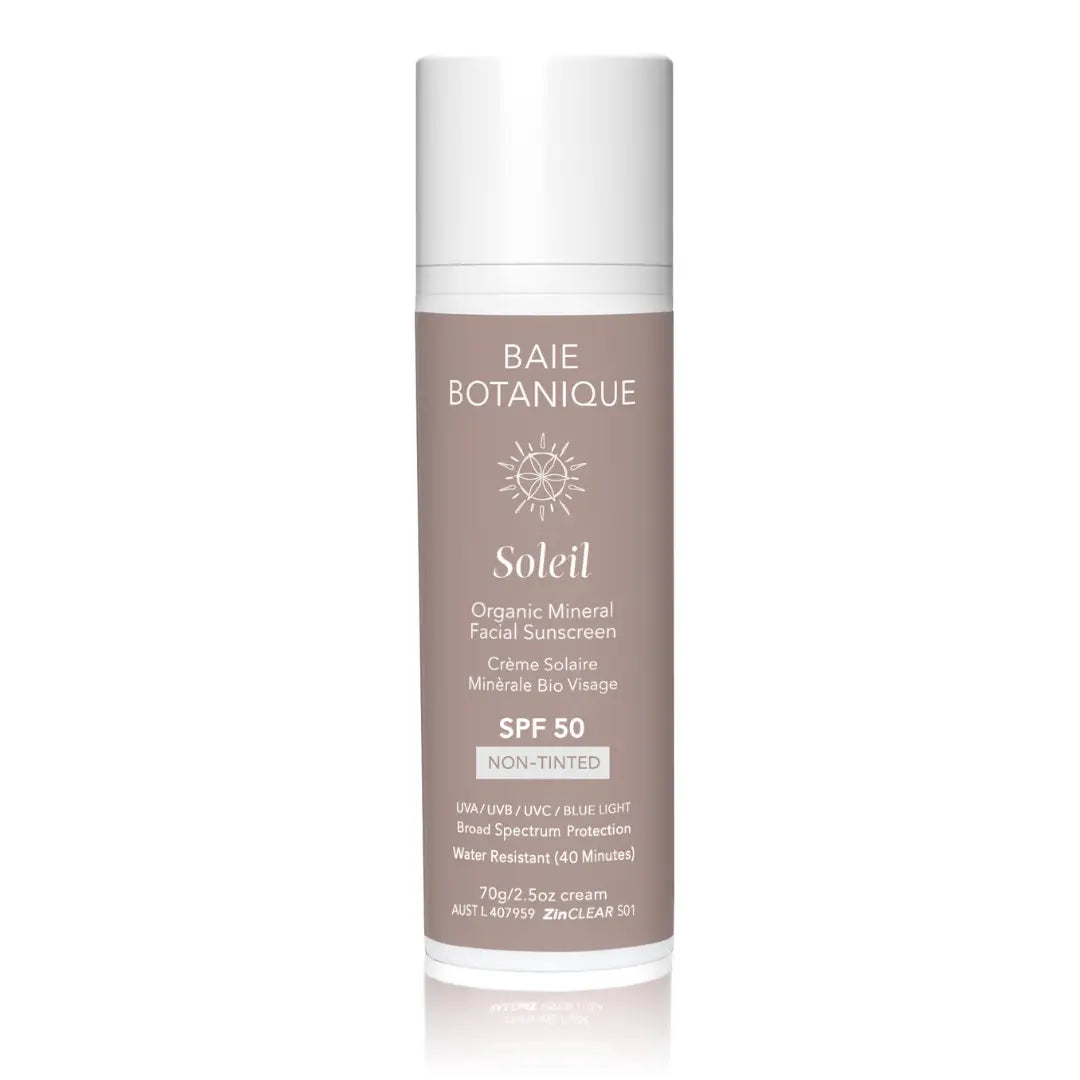 Baie Botanique Soleil Gesichts-Sonnenschutz Sunscreen Baie Botanique EU | Organic and Vegan Skincare UNGETÖNT 70g 