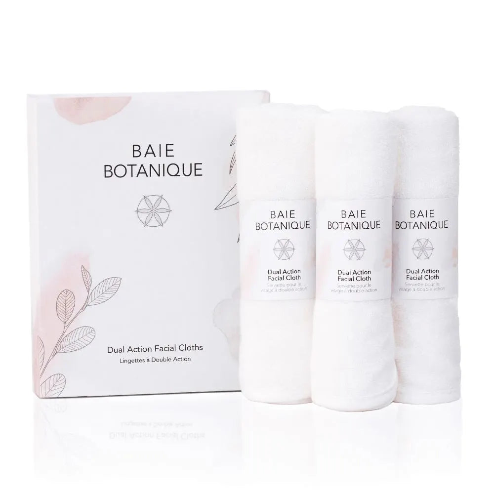 Dual-Action Gesichtsreinigungstuch Facial Cloth Baie Botanique EU | Organic and Vegan Skincare Dual-Action Gesichtsreinigungstuch x3 